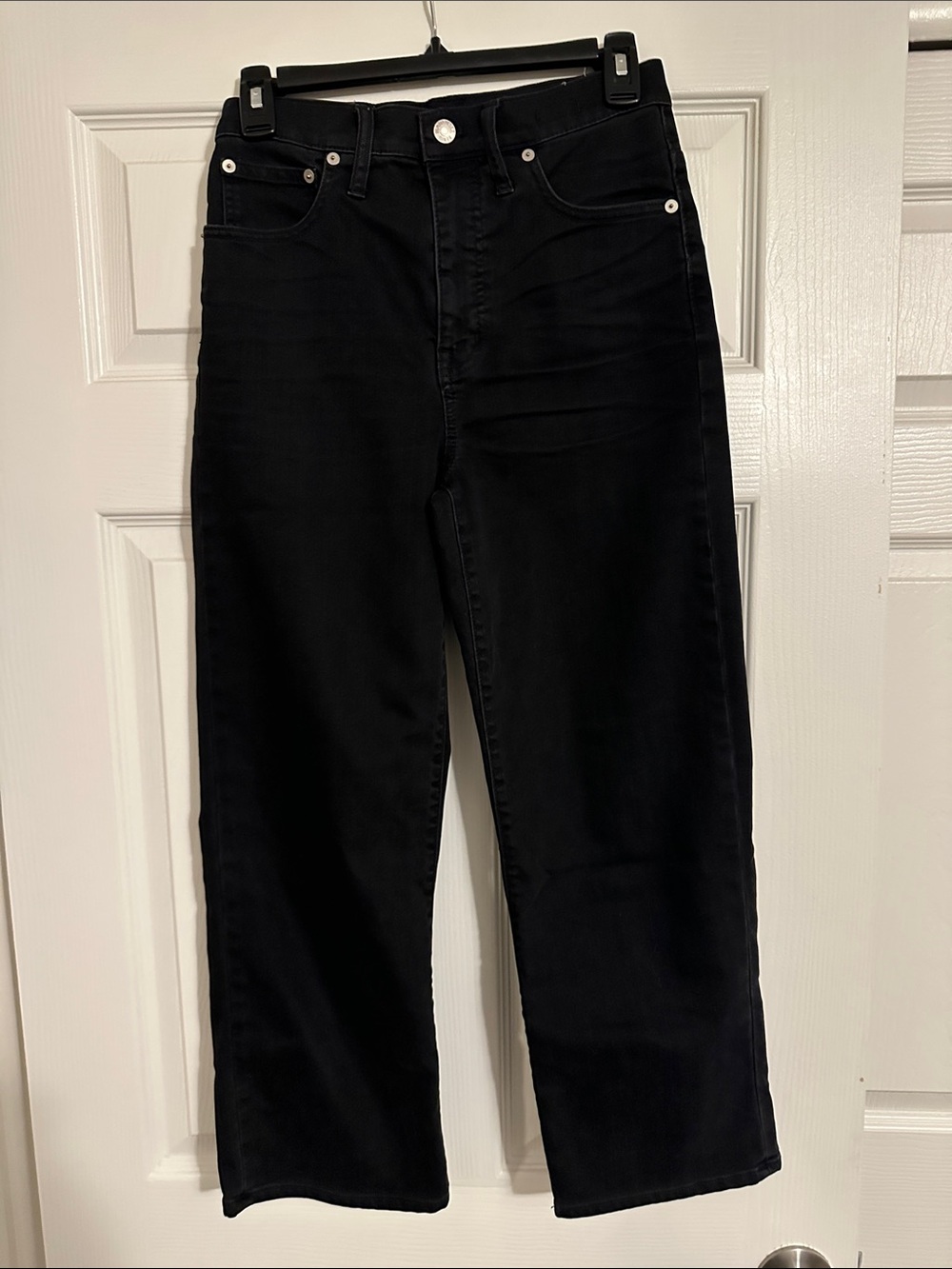 Classic High-Rise Black Straight-Leg Jeans